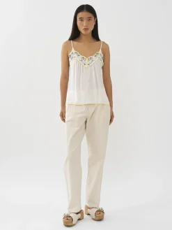 Vêtements-Chloé Caraco White Pink