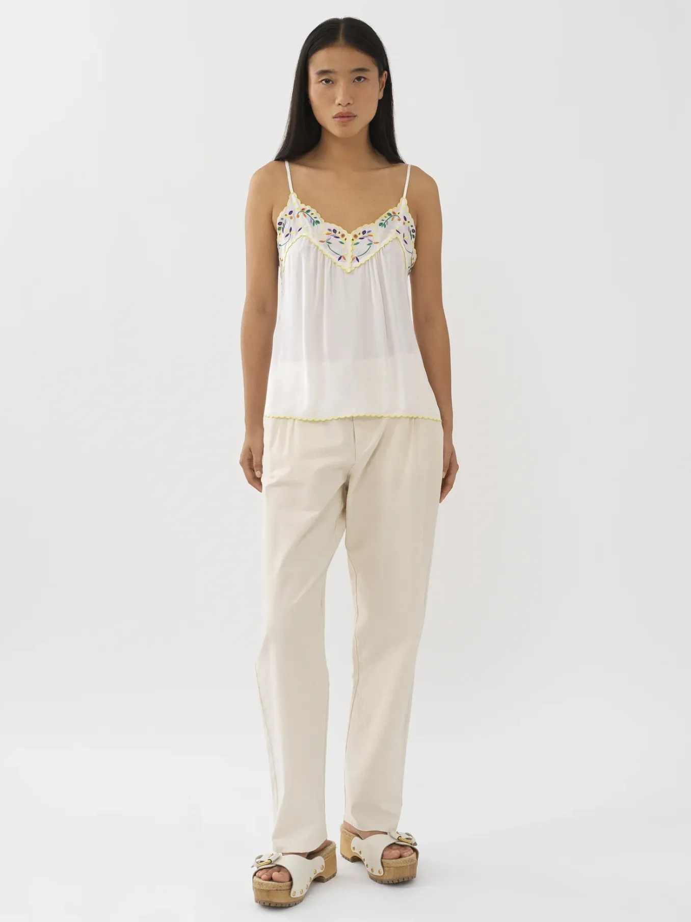 Vêtements-Chloé Caraco White Pink