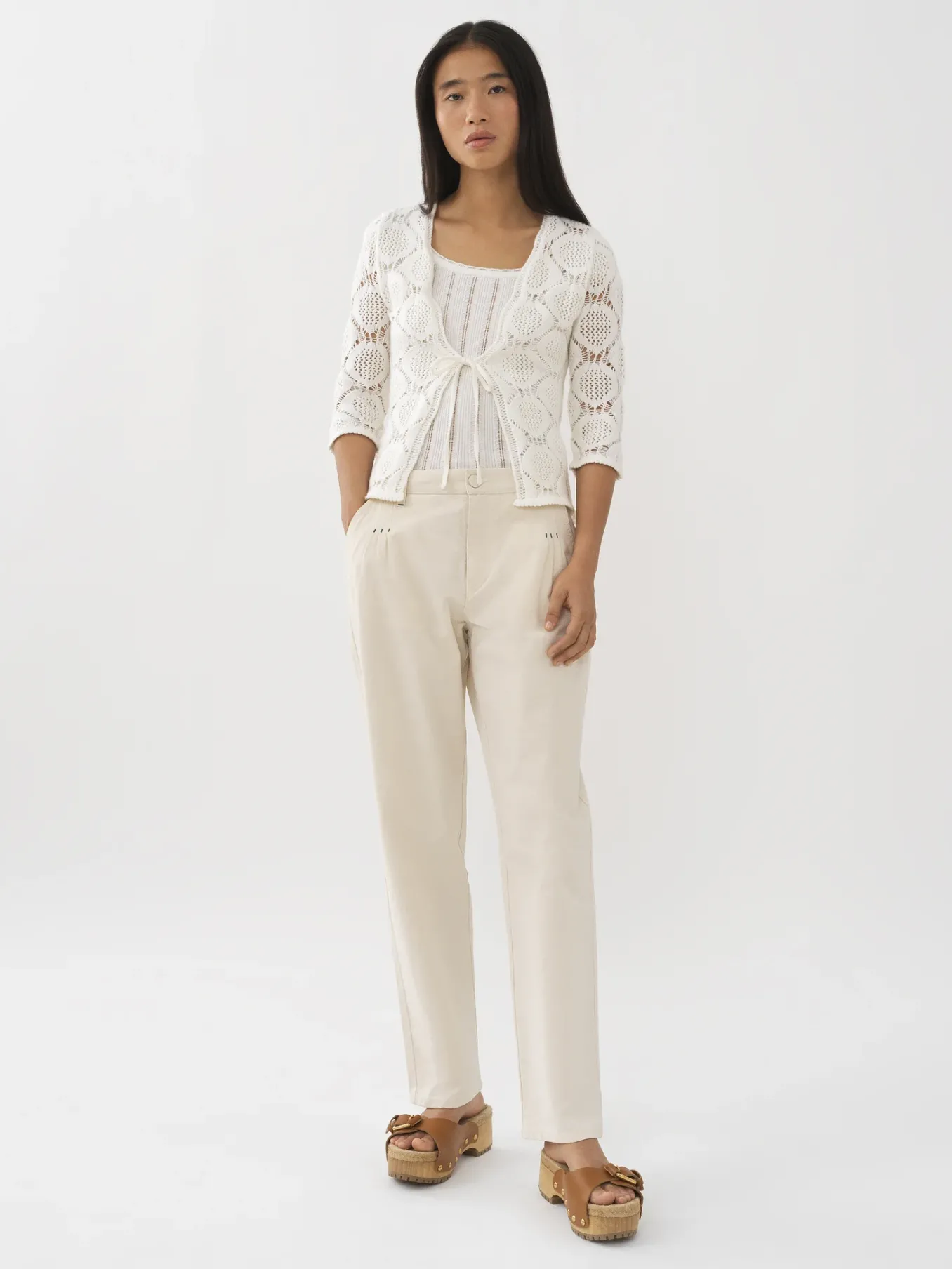 Vêtements-Chloé Cardigan A Nouer Cloudy White