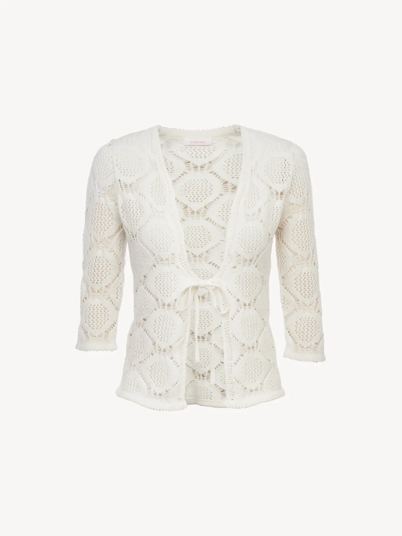 Vêtements-Chloé Cardigan A Nouer Cloudy White