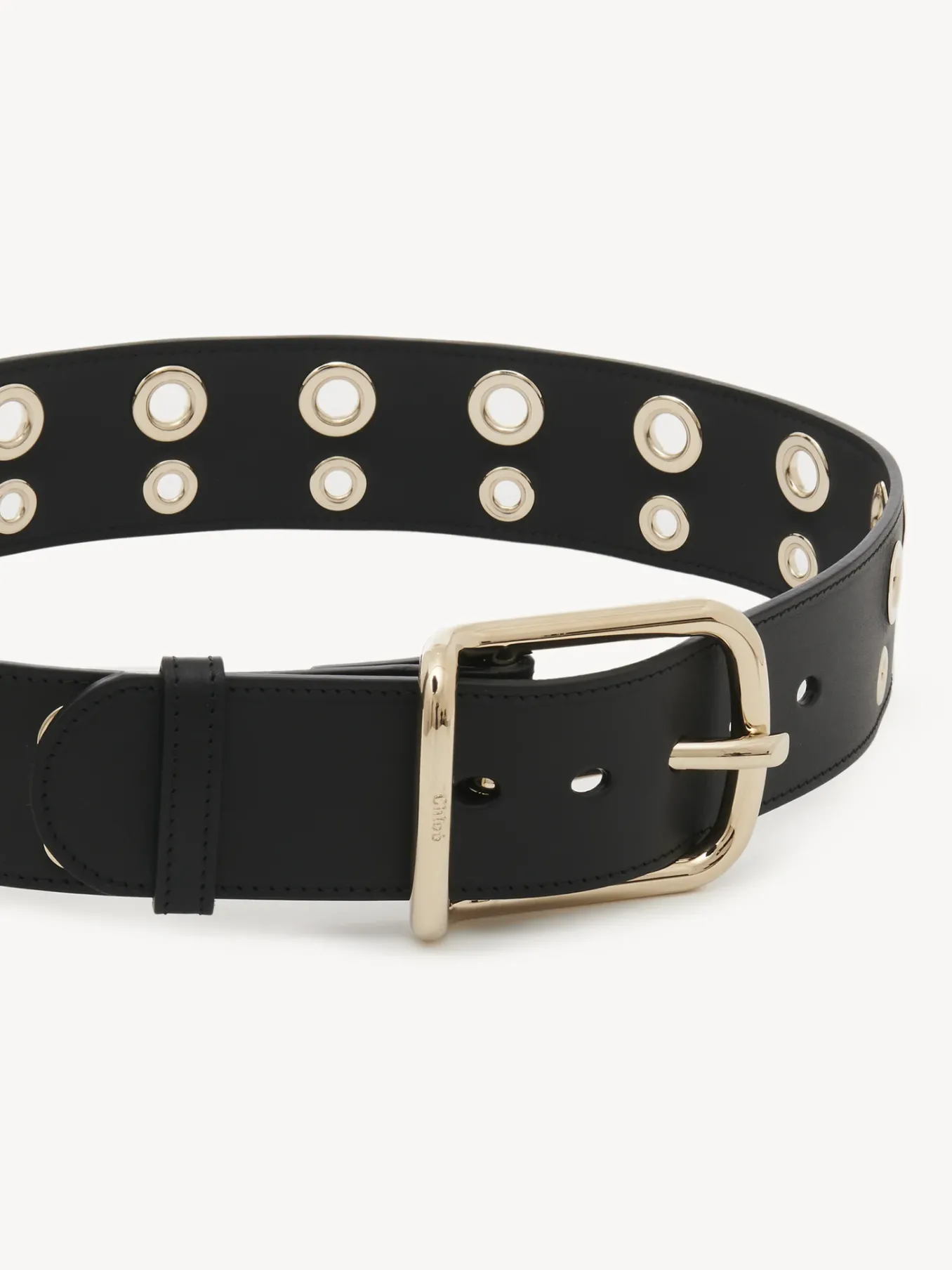 Ceintures-Chloé Ceinture A Oeillets Noir