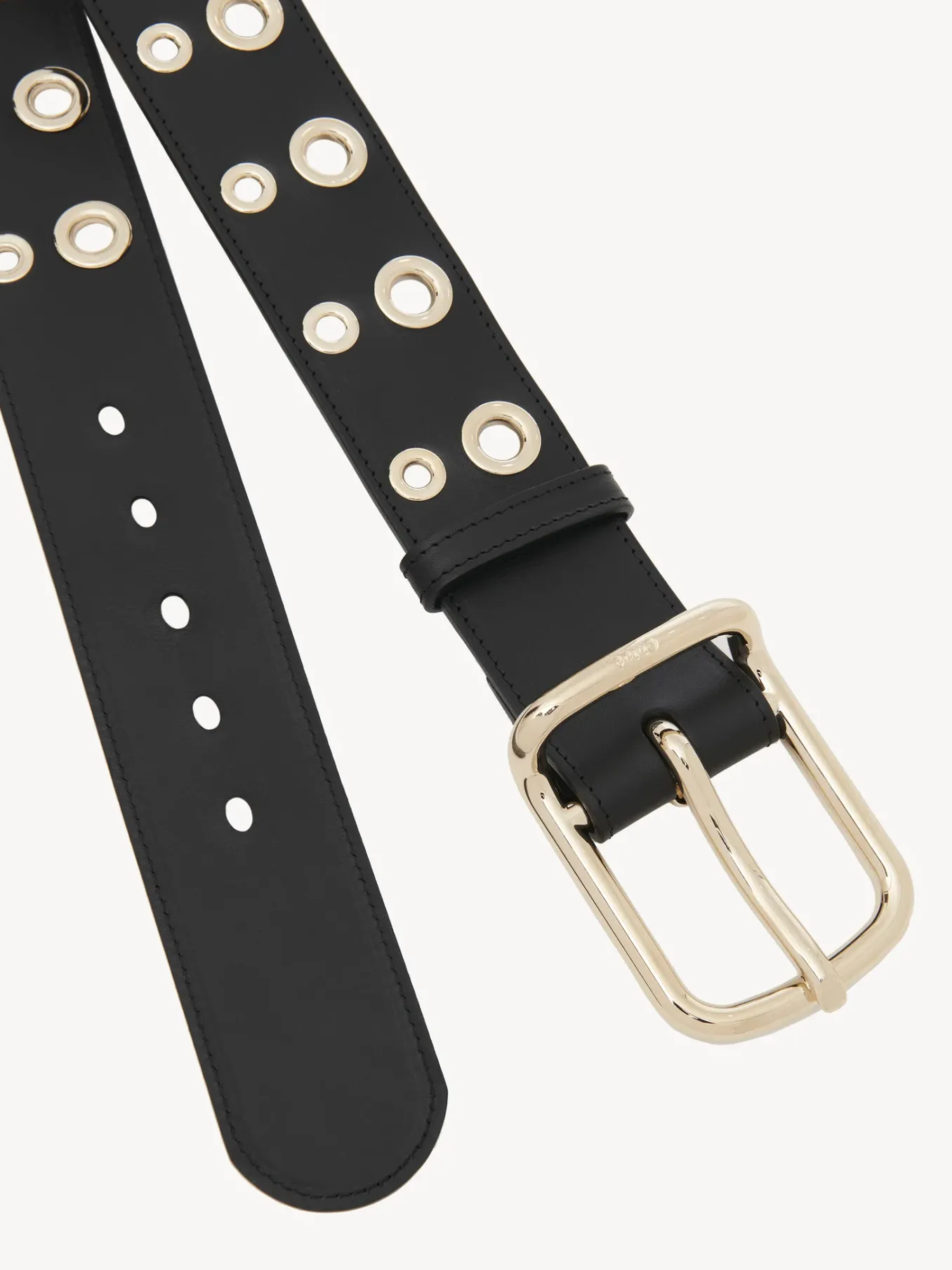 Ceintures-Chloé Ceinture A Oeillets Noir