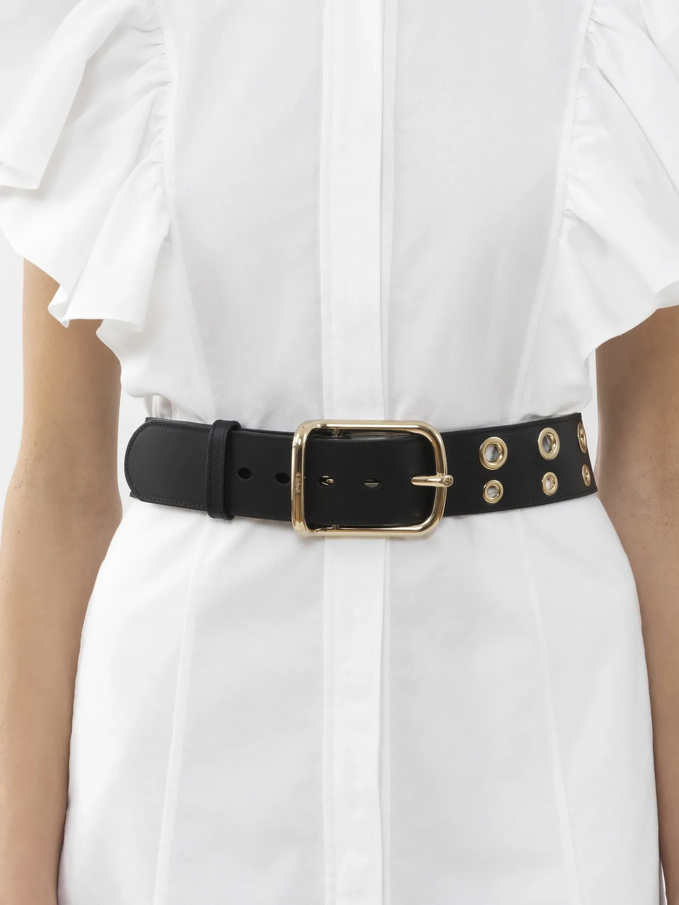 Ceintures-Chloé Ceinture A Oeillets Noir