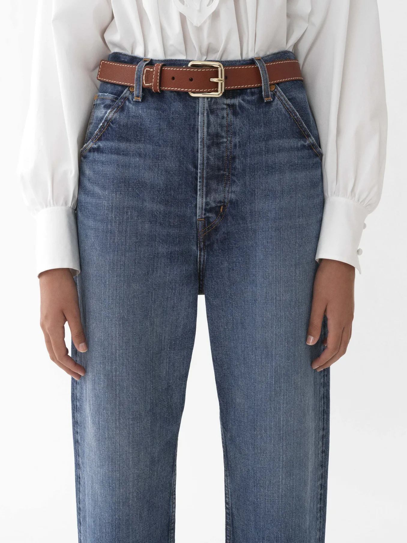 Ceintures-Chloé Ceinture Edith Sepia Brown