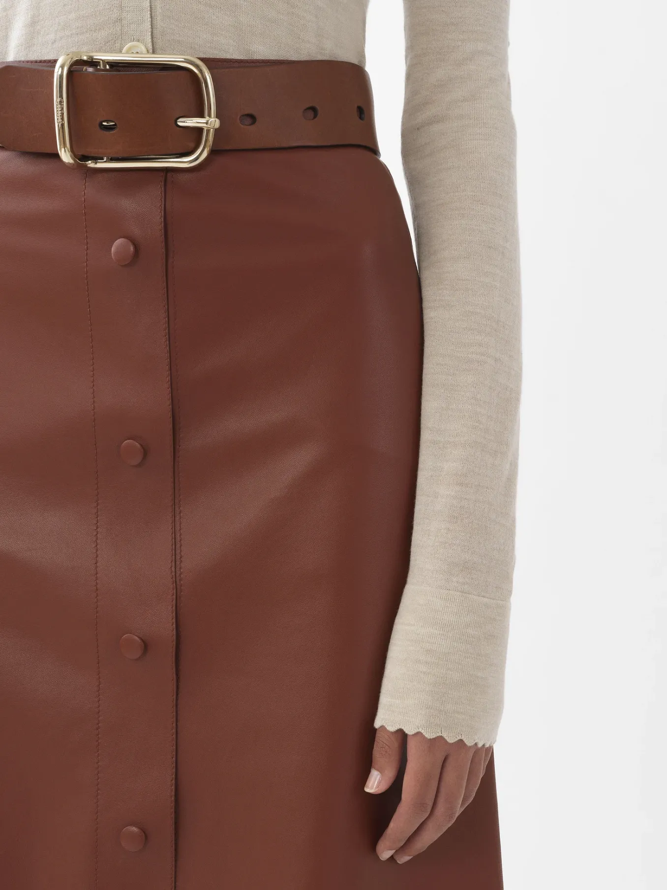 Ceintures-Chloé Ceinture Joe Suntan Brown
