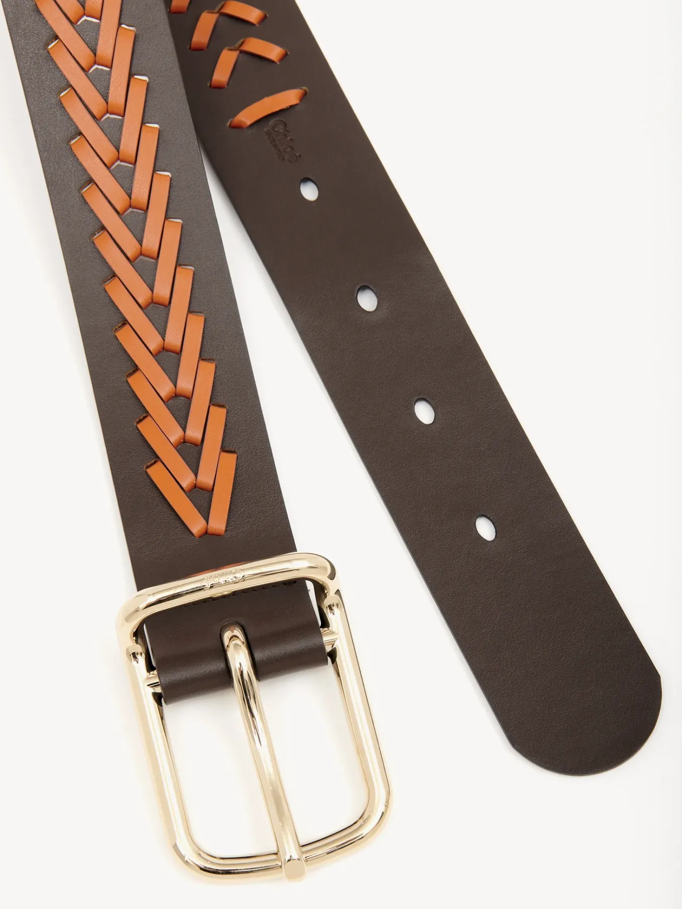 Ceintures-Chloé Ceinture Micah Brown - Orange 1