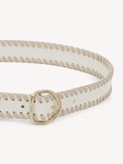 Ceintures-Chloé Ceinture Mony White - Beige 1