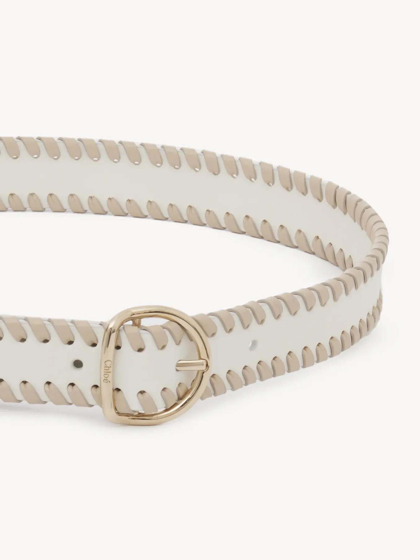 Ceintures-Chloé Ceinture Mony White - Beige 1