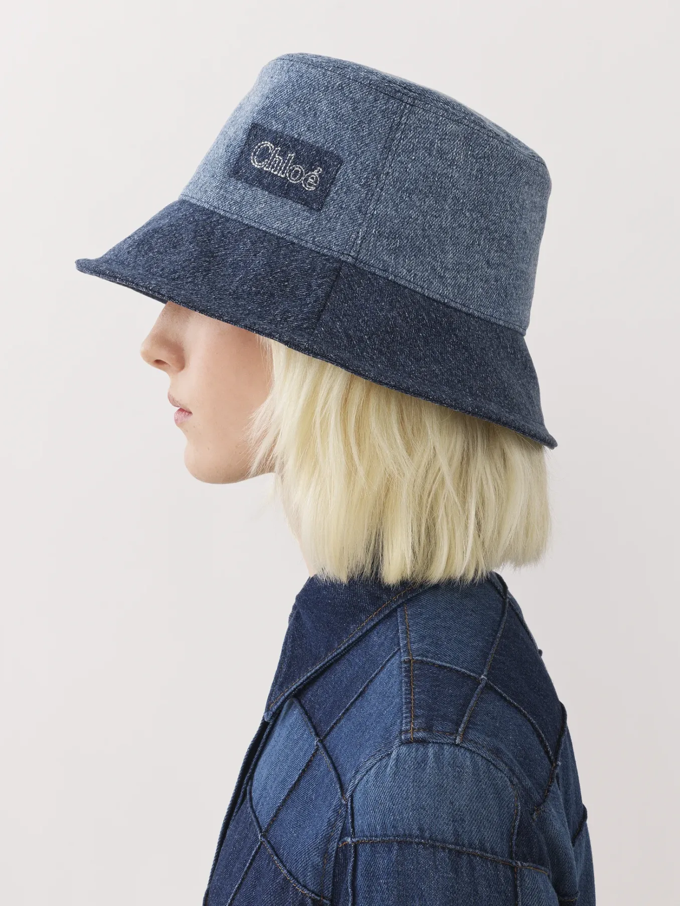 Denim-Chloé Chapeau Bob Romy Multicolor Blue 1