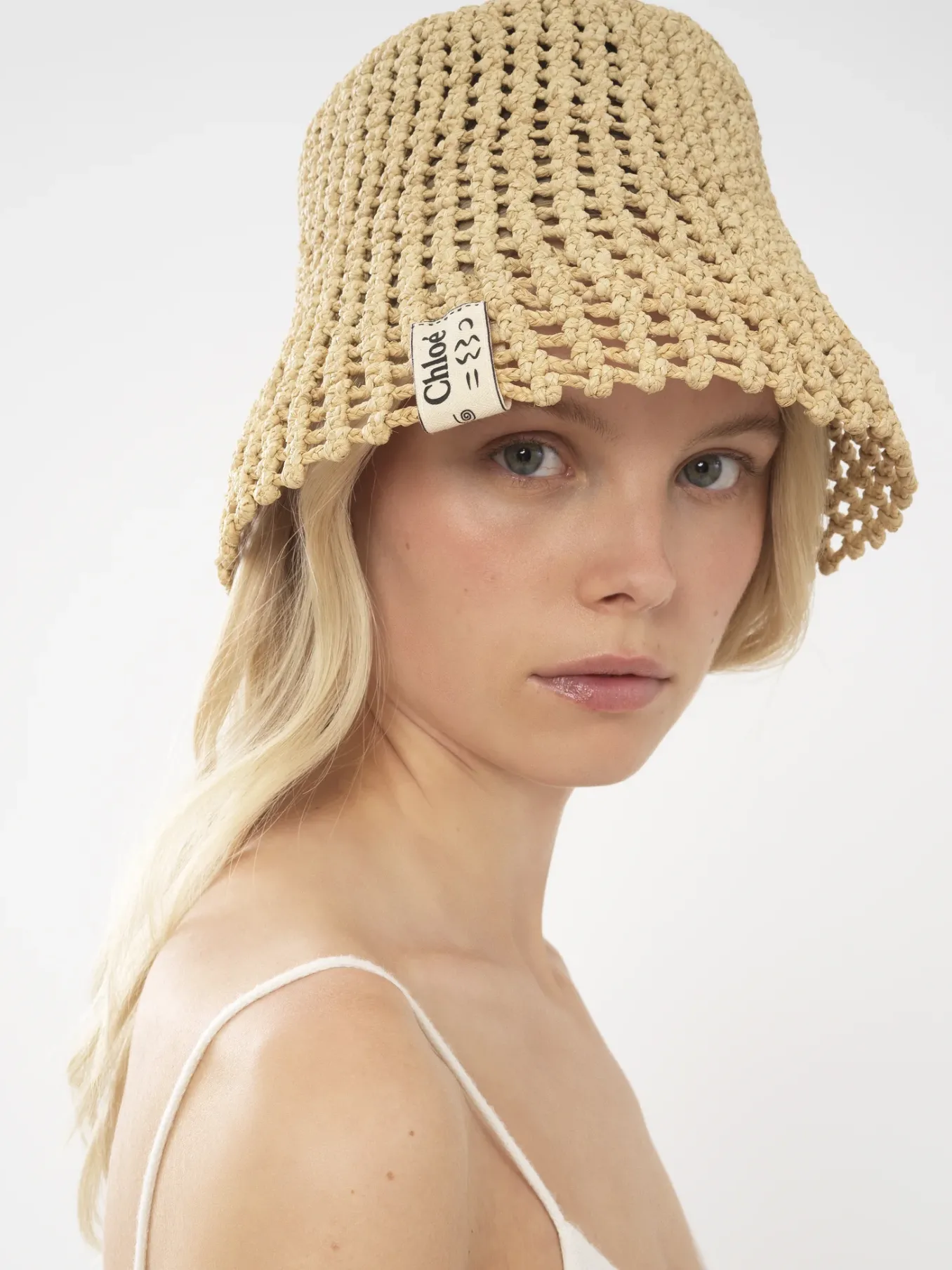 Tenues De Plage-Chloé Chapeau Cloche Straw Beige