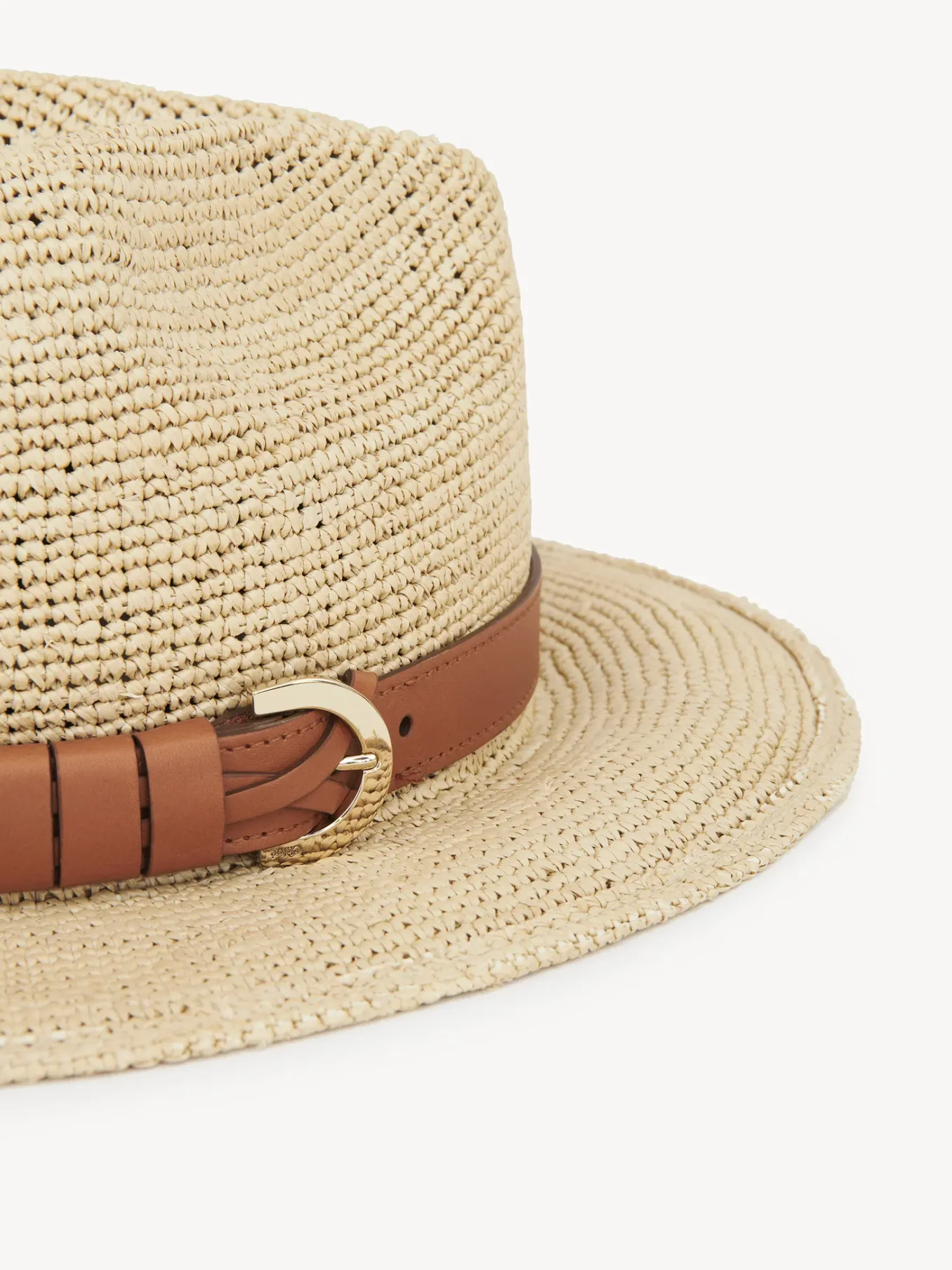 Tenues De Plage-Chloé Chapeau Panama Borsalino X Chloe Straw Beige