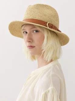 Tenues De Plage-Chloé Chapeau Panama Borsalino X Chloe Straw Beige