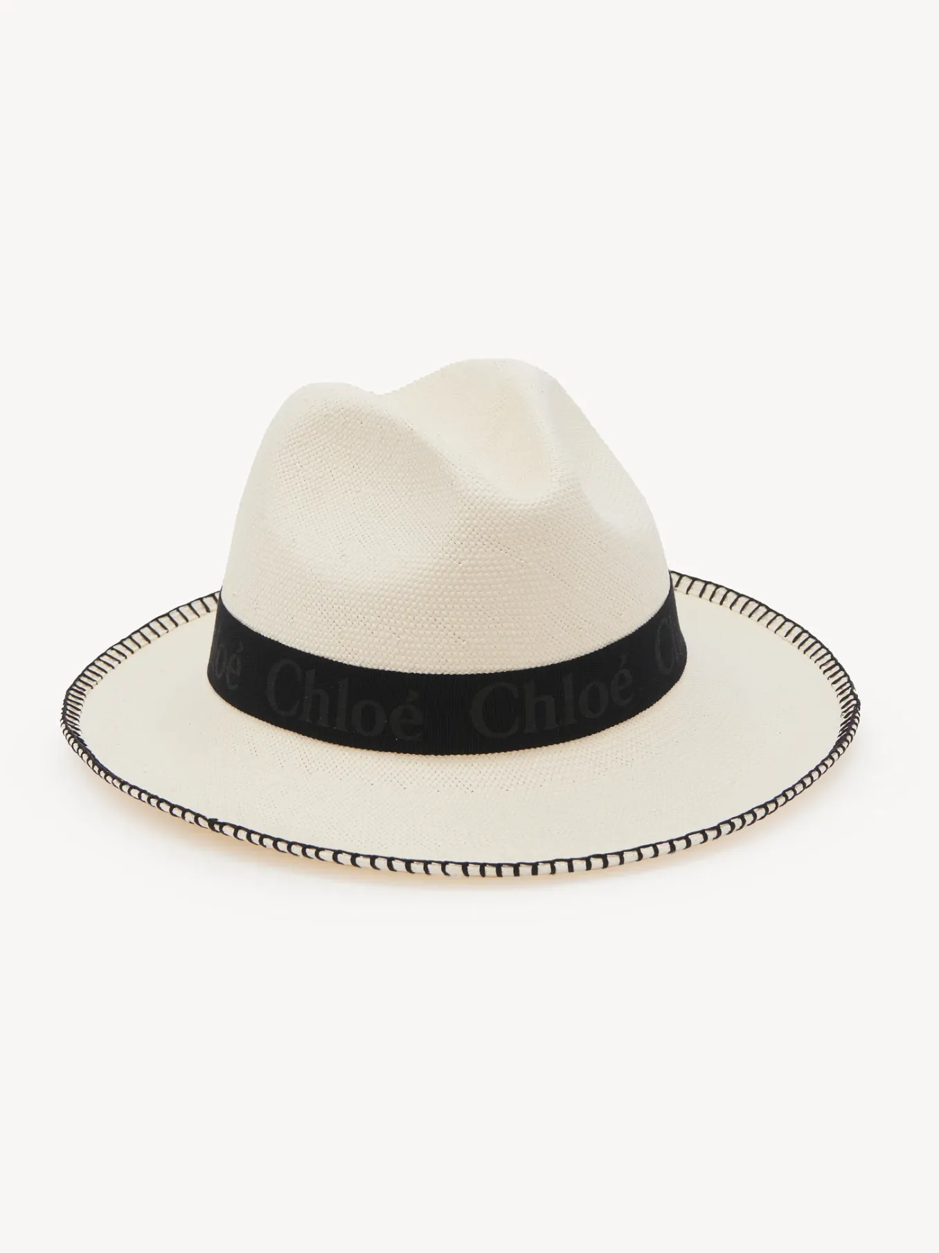Tenues De Plage-Chloé Chapeau Panama Woody Blanc