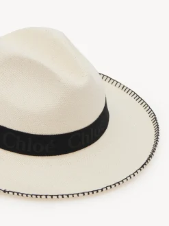Tenues De Plage-Chloé Chapeau Panama Woody Blanc