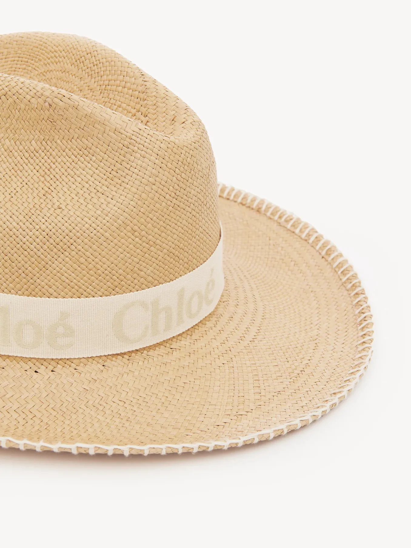 Tenues De Plage-Chloé Chapeau Panama Woody Straw Beige