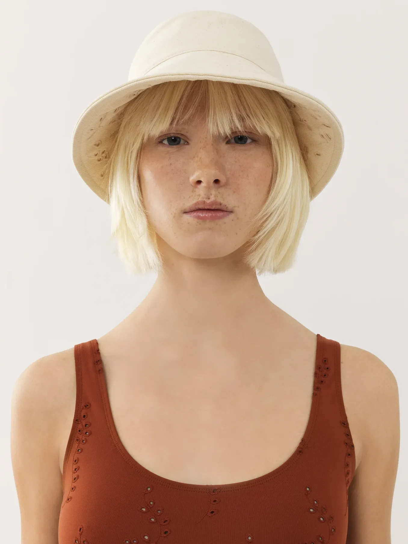 Chapeaux Et Gants-Chloé Chapeau Piia Chloe X Eres Iconic Milk