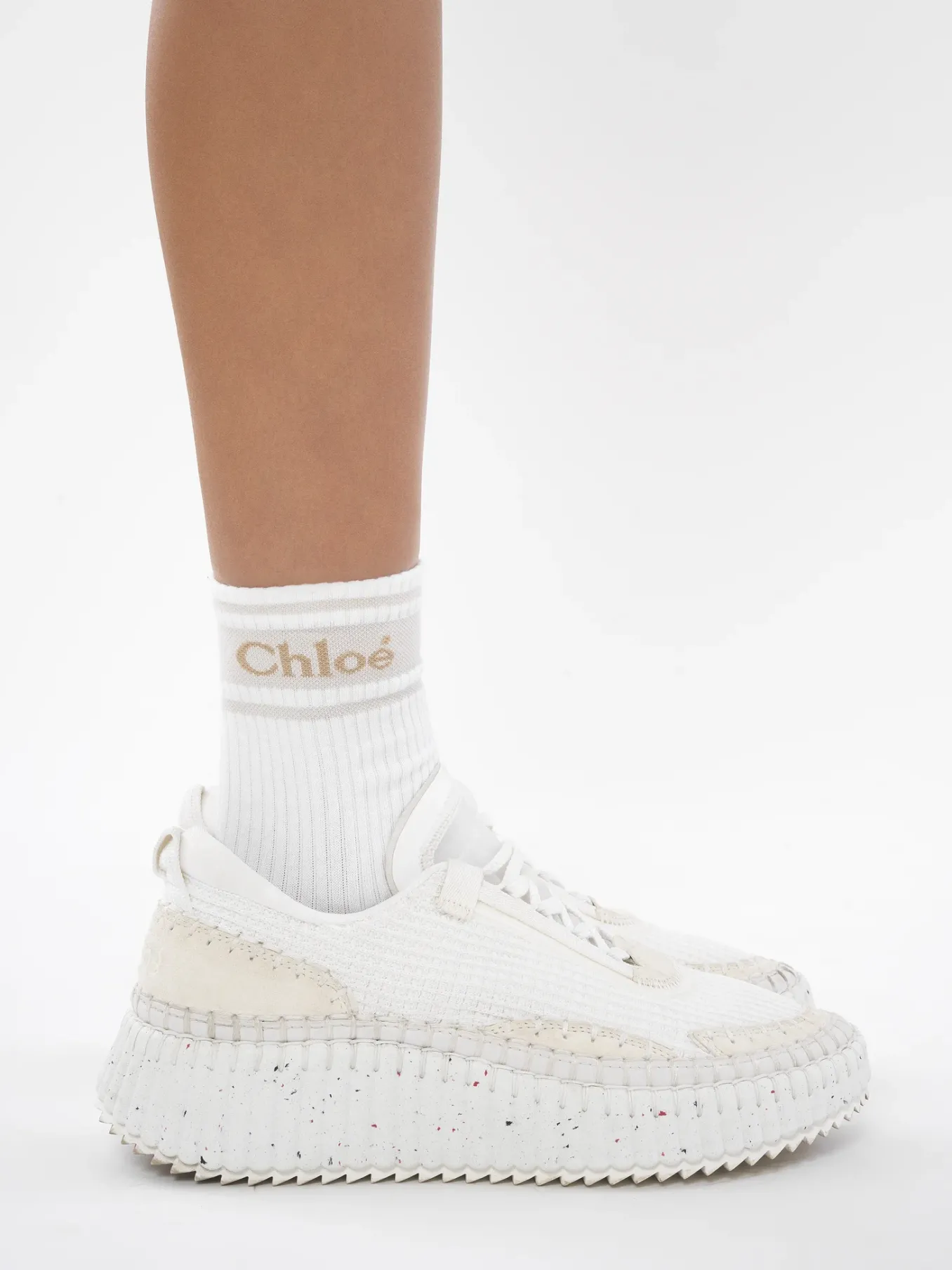 Autres Accessoires-Chloé Chaussettes Woody Clay Beige