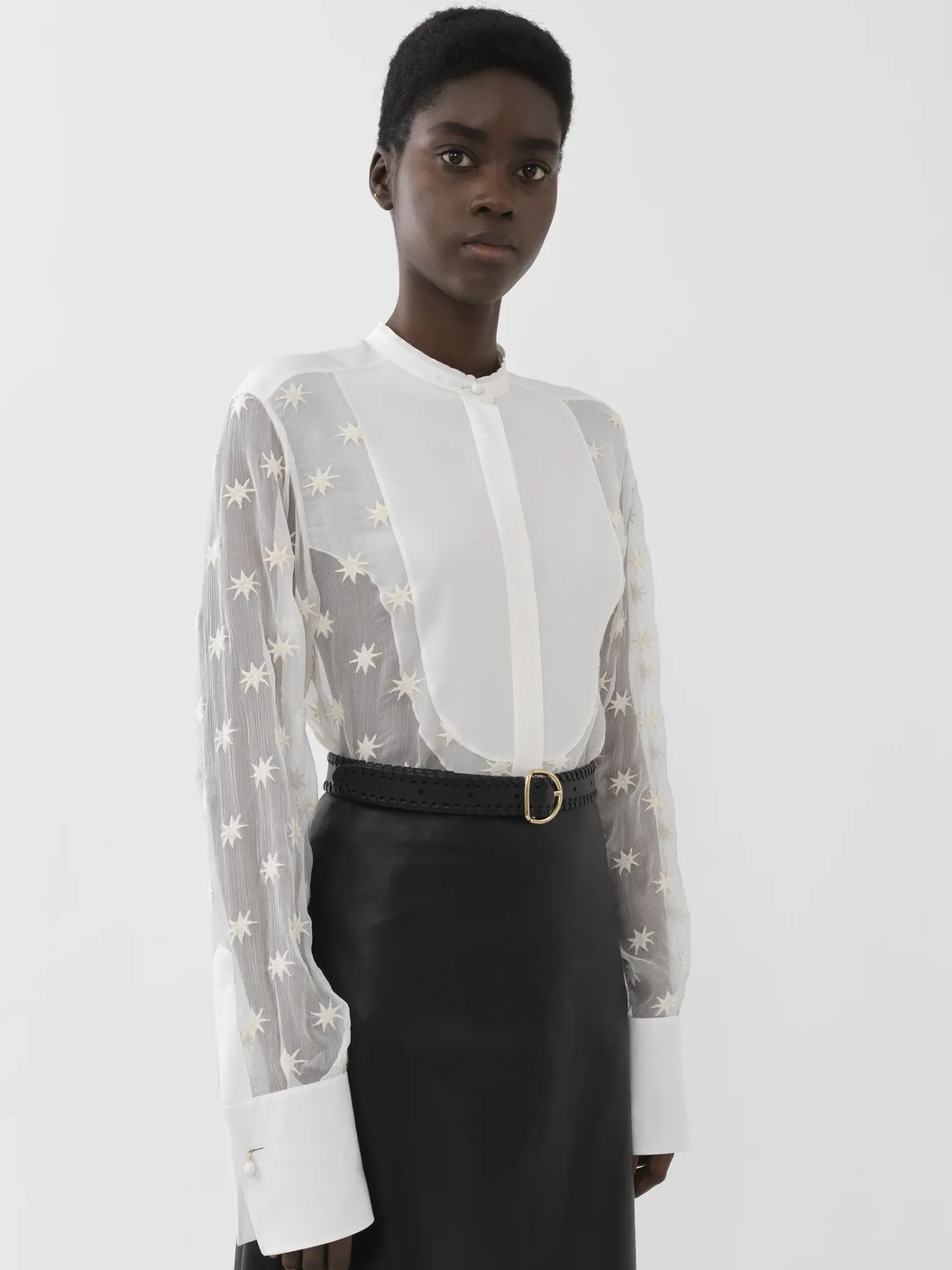 Tops Et Blouses-Chloé Chemise A Plastron Iconic Milk