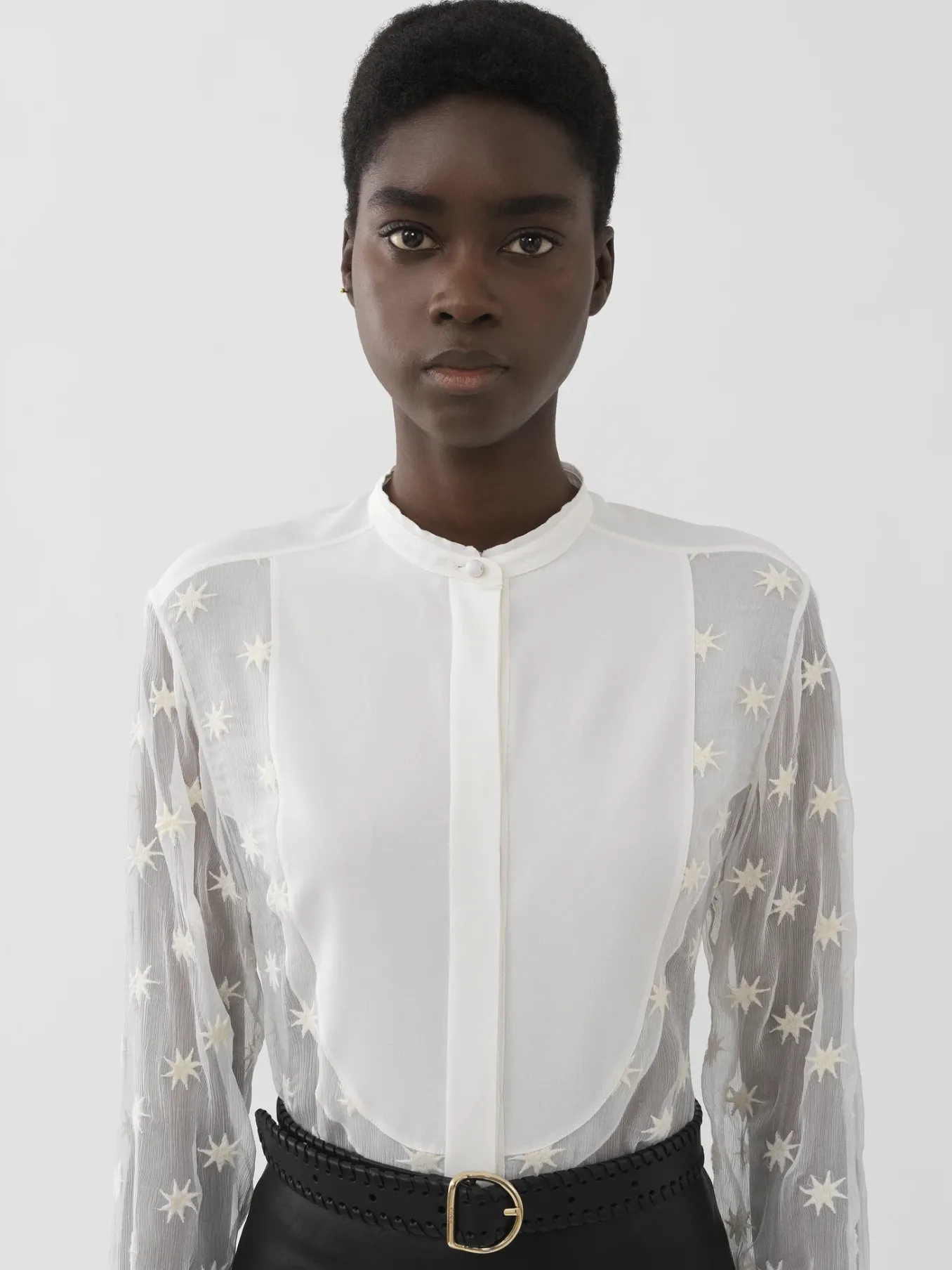 Tops Et Blouses-Chloé Chemise A Plastron Iconic Milk
