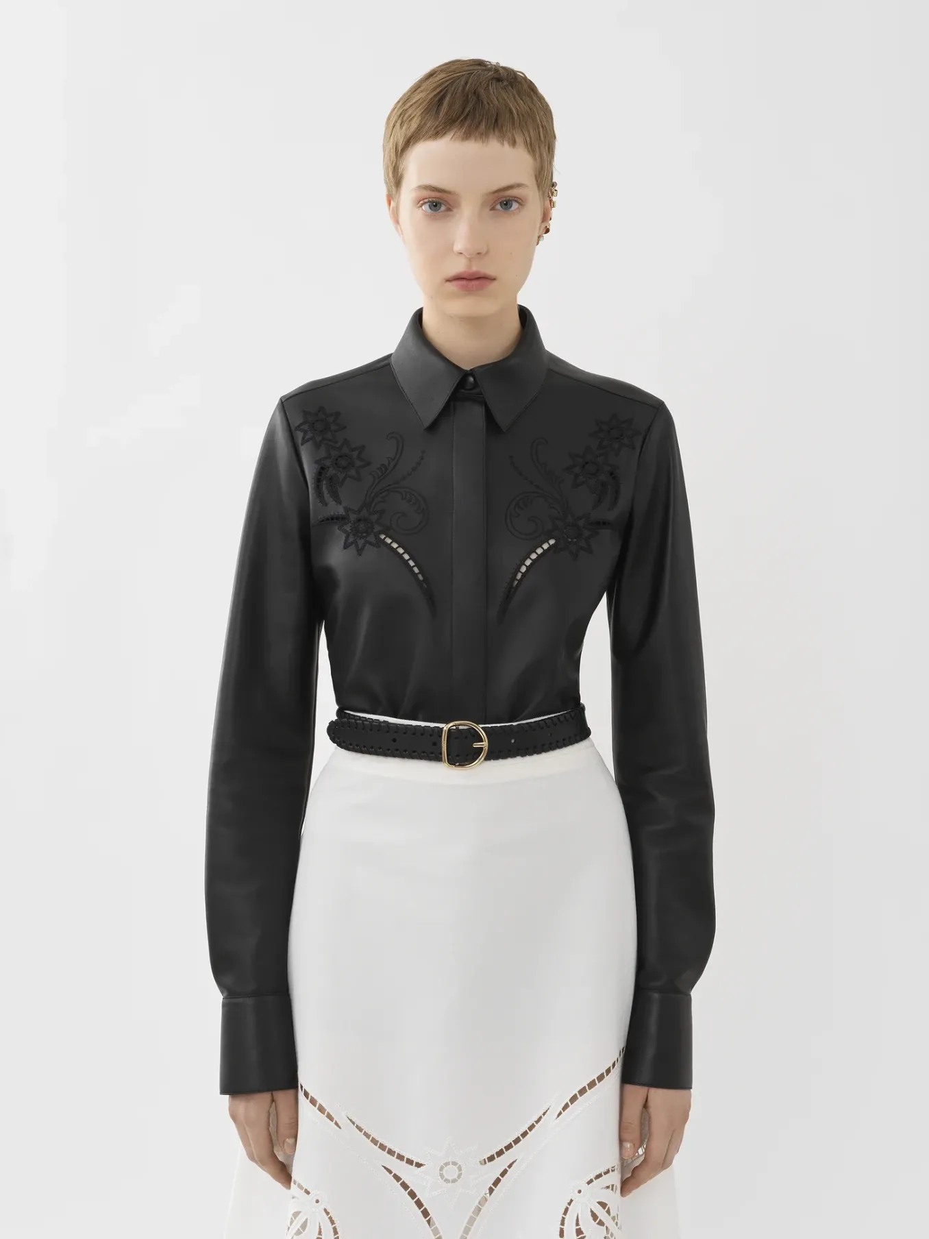 Tops Et Blouses-Chloé Chemise Classique Noir