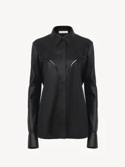Tops Et Blouses-Chloé Chemise Classique Noir