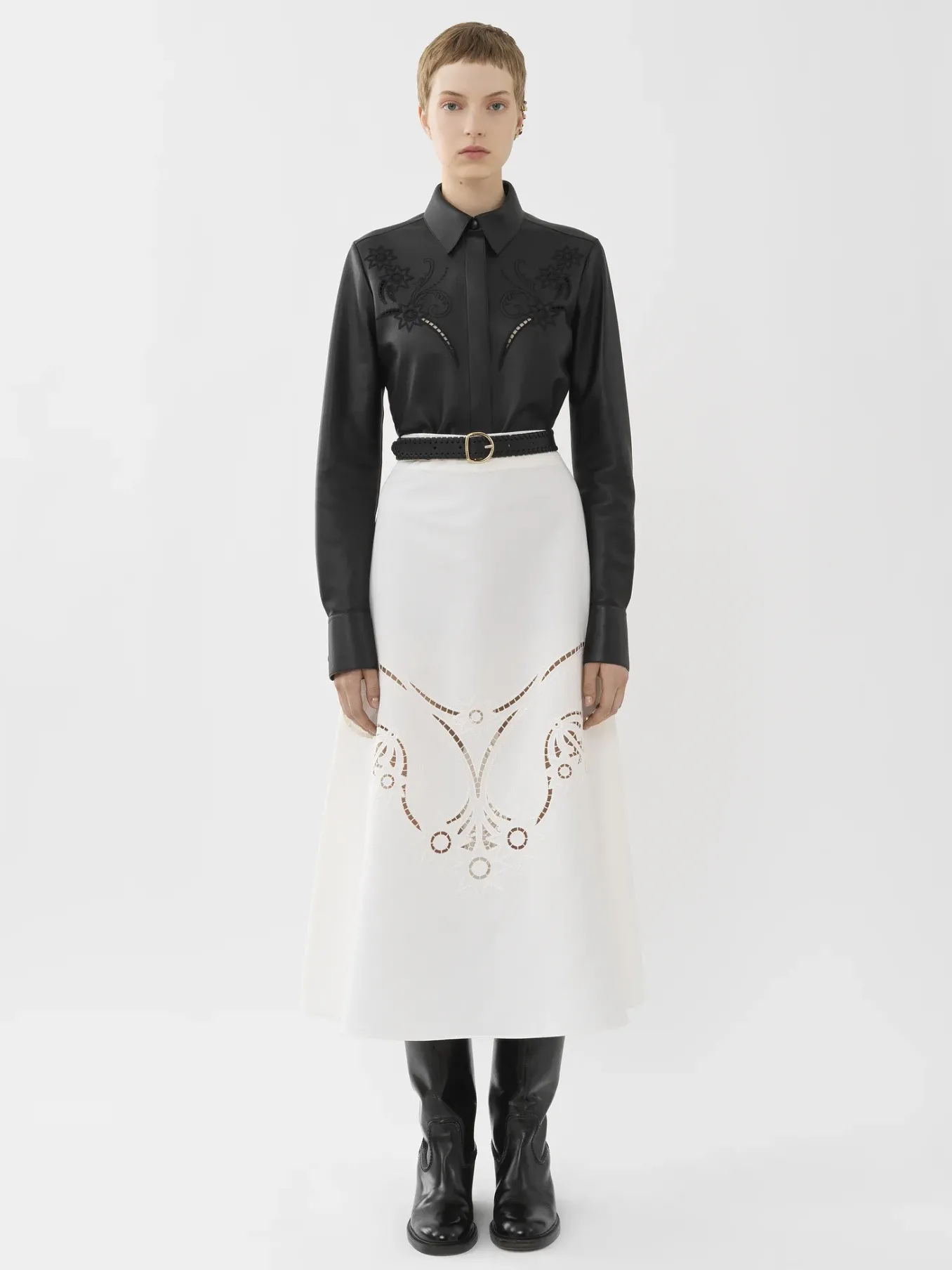 Tops Et Blouses-Chloé Chemise Classique Noir