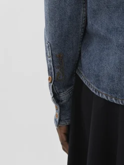 Tops Et Blouses-Chloé Chemise Classique « Dempo » Dusky Blue