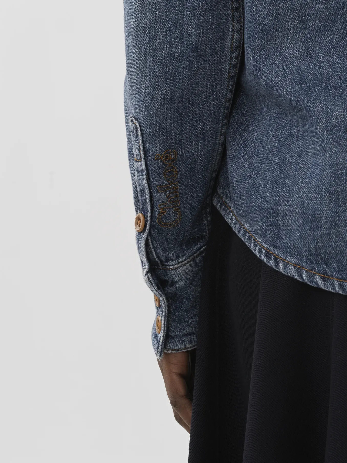 Tops Et Blouses-Chloé Chemise Classique « Dempo » Dusky Blue