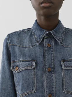 Tops Et Blouses-Chloé Chemise Classique « Dempo » Dusky Blue