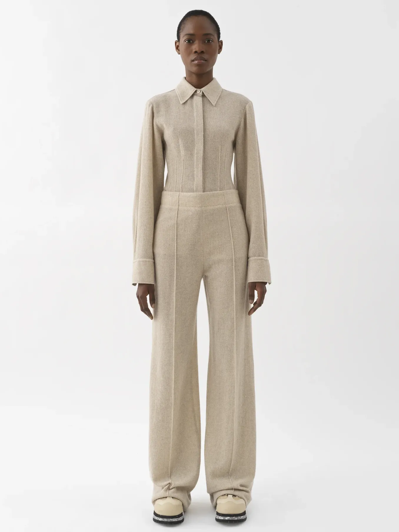 Tops Et Blouses-Chloé Chemise Corset Sandy Khaki