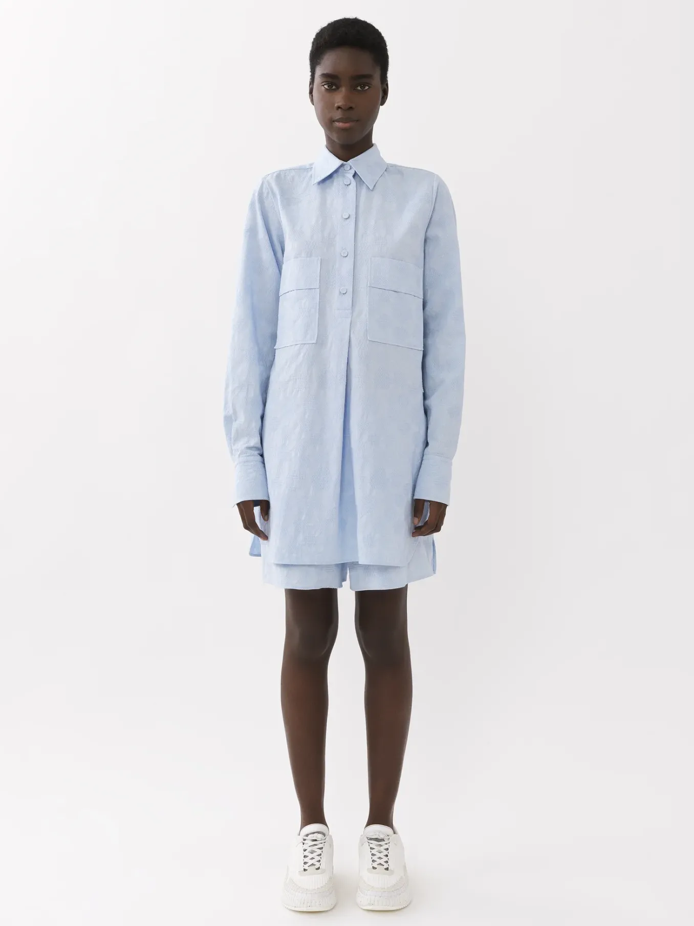 Tops Et Blouses-Chloé Chemise Longue Oversize Pure Blue