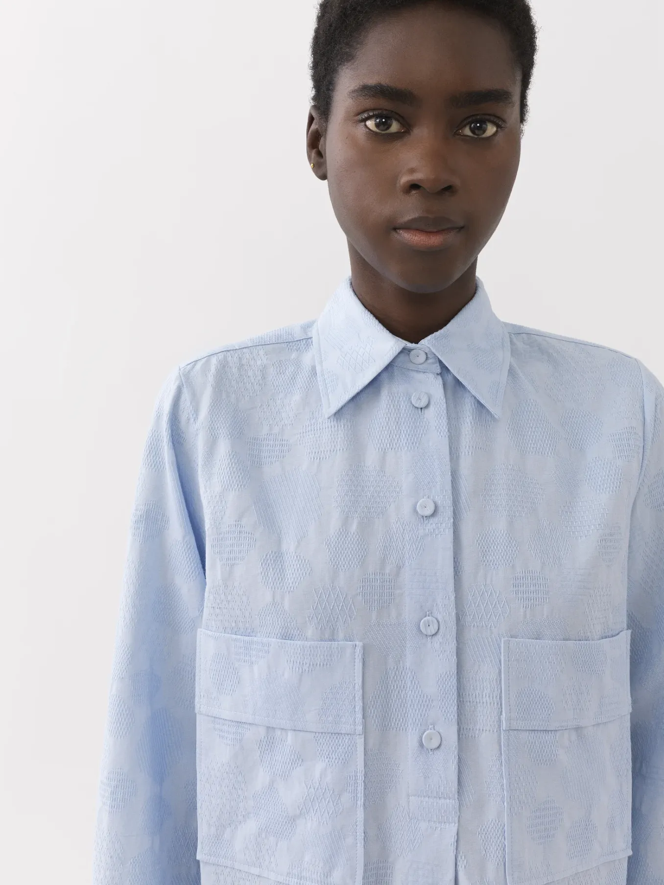 Tops Et Blouses-Chloé Chemise Longue Oversize Pure Blue