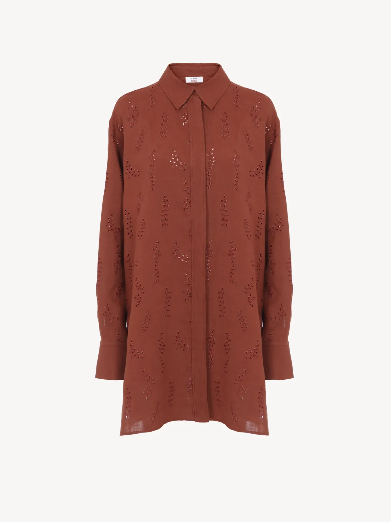 Tops Et Blouses-Chloé Chemise Longue Patricia Chloe X Eres Red Ochre