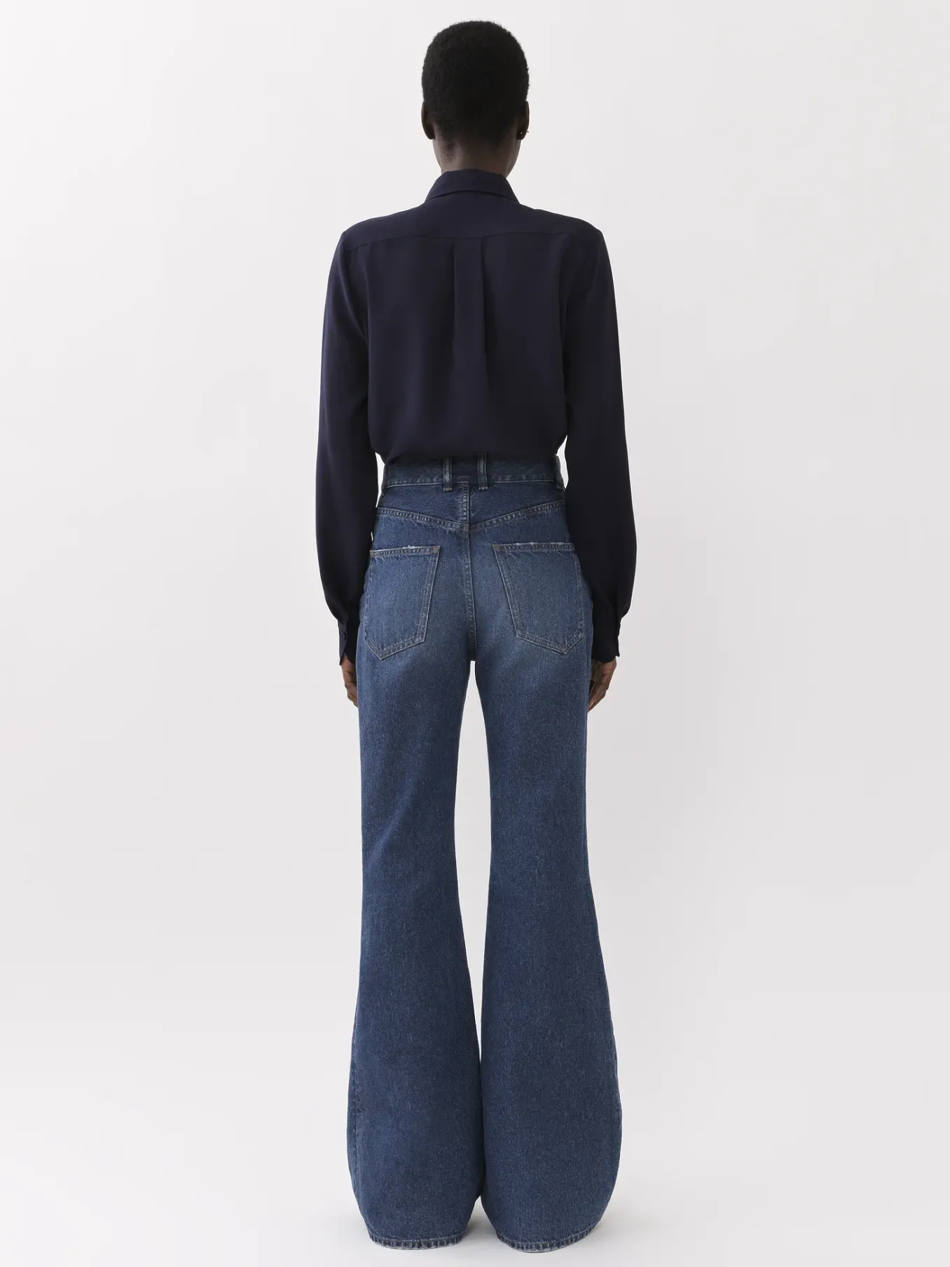 Tops Et Blouses-Chloé Chemise Manches Froncees Dark Denim