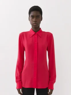 Tops Et Blouses-Chloé Chemise Manches Froncees Pink Fizz