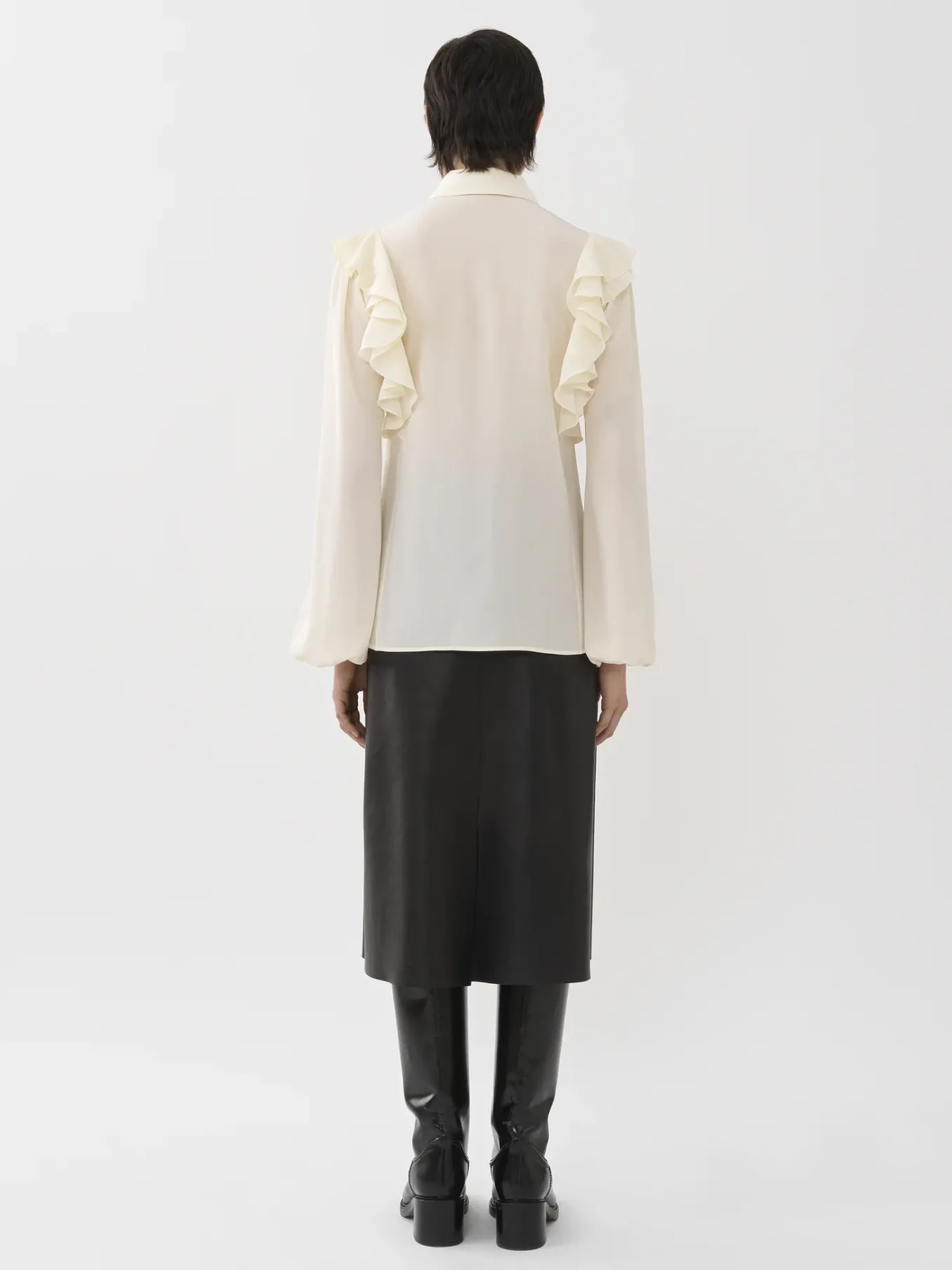 Tops Et Blouses-Chloé Chemise Volantee Coconut Milk