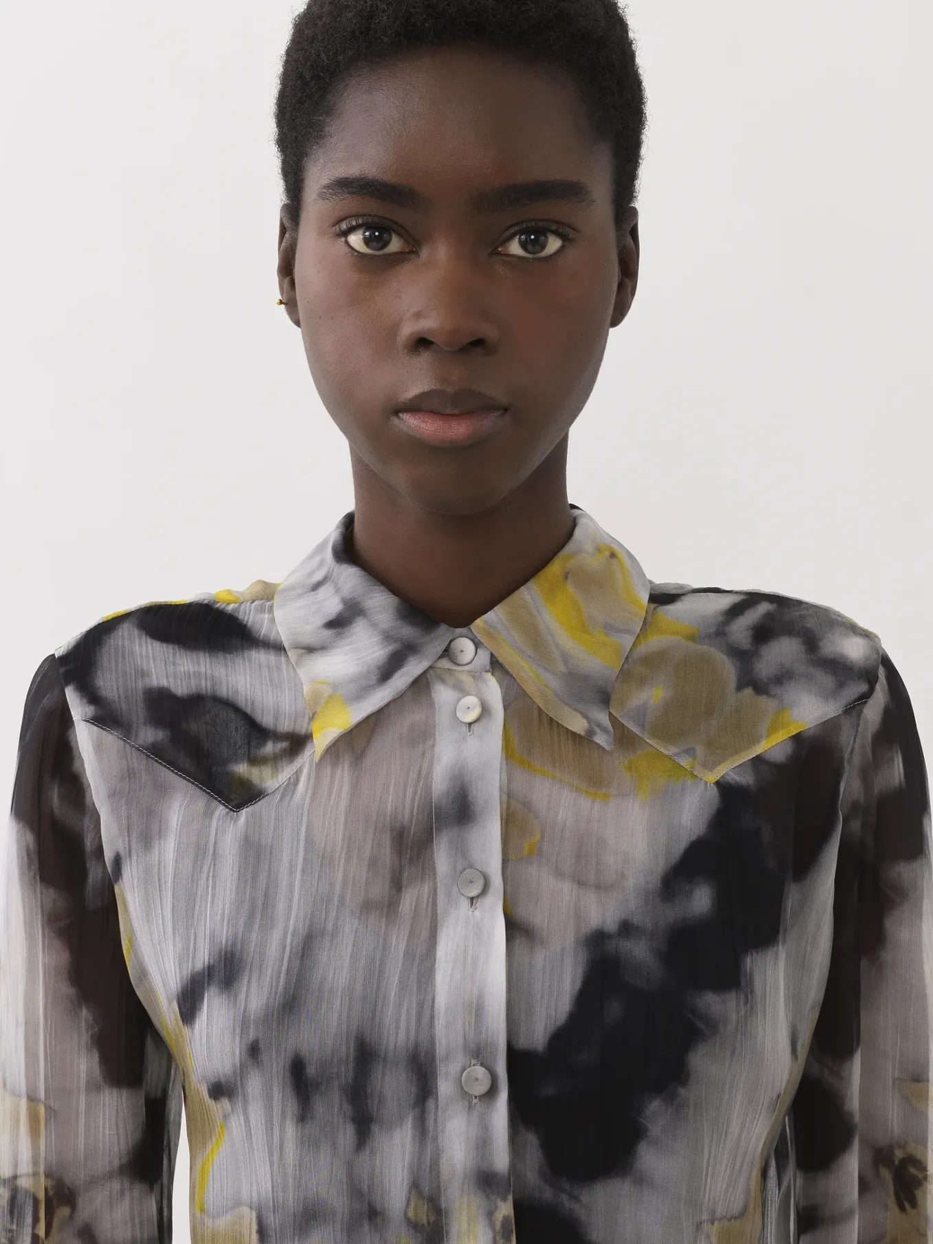 Tops Et Blouses-Chloé Chemise Western Classique Multicolor Grey