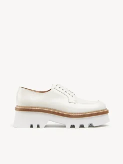 Mocassins Et Chaussures Plates-Chloé Derbies Owena Cloudy White