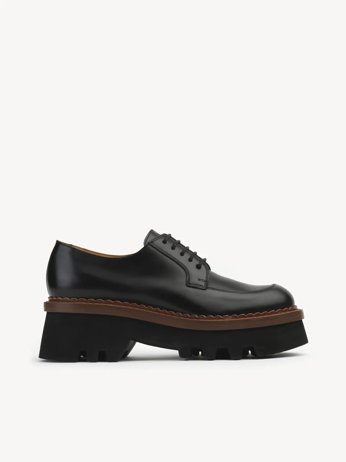 Mocassins Et Chaussures Plates-Chloé Derbies Owena Noir