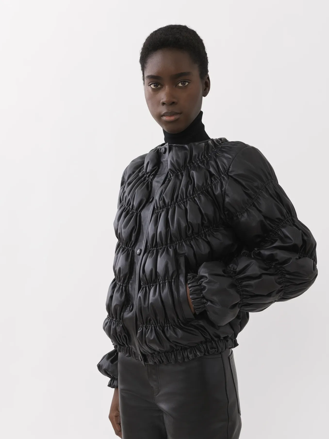 Vestes-Chloé Doudoune Froncee Noir