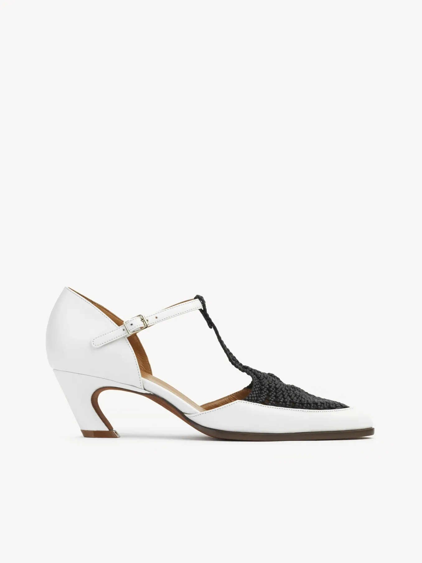 Ballerines Et Escarpins-Chloé Escarpins Mary Jane Olene White - Black 1