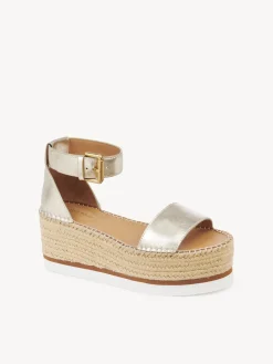 Sandales Et Espadrilles-Chloé Espadrilles Plateform Glyn Platino