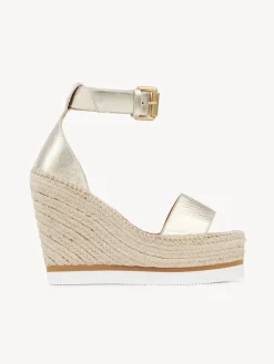 Sandales Et Espadrilles-Chloé Espadrilles Plateform Glyn Platino