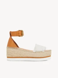 Sandales Et Espadrilles-Chloé Espadrilles Plateforme Glyn Blanc