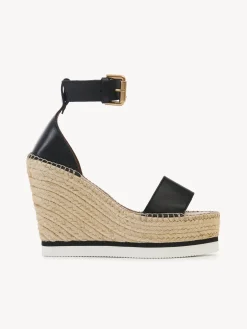 Sandales Et Espadrilles-Chloé Espadrilles Plateforme Glyn Noir