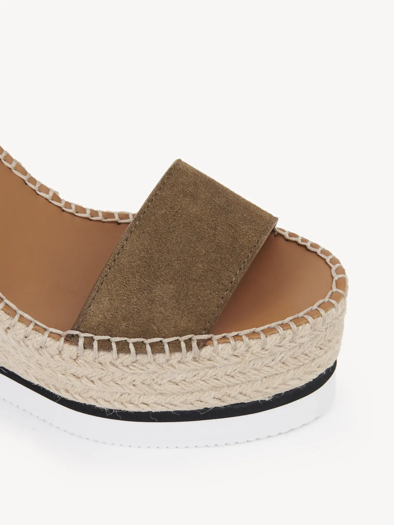 Sandales Et Espadrilles-Chloé Espadrilles Plateforme Glyn Millitary Green
