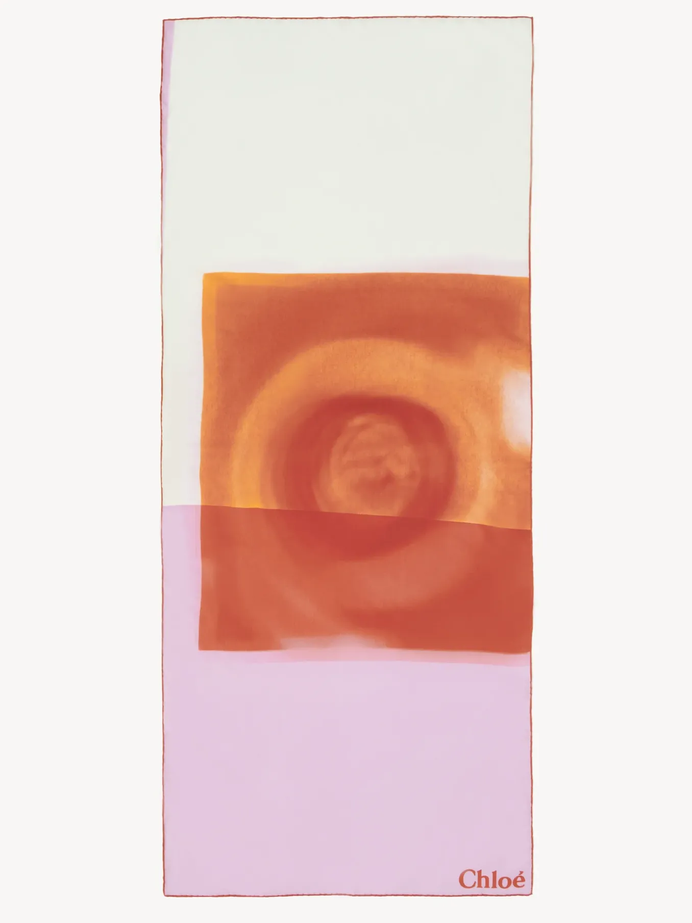 Écharpes Et Accessoires En Soie-Chloé Etole Rectangulaire Orange - Pink 1