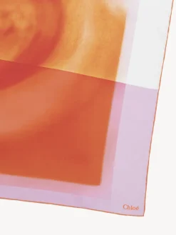 Écharpes Et Accessoires En Soie-Chloé Foulard Orange - Pink 1