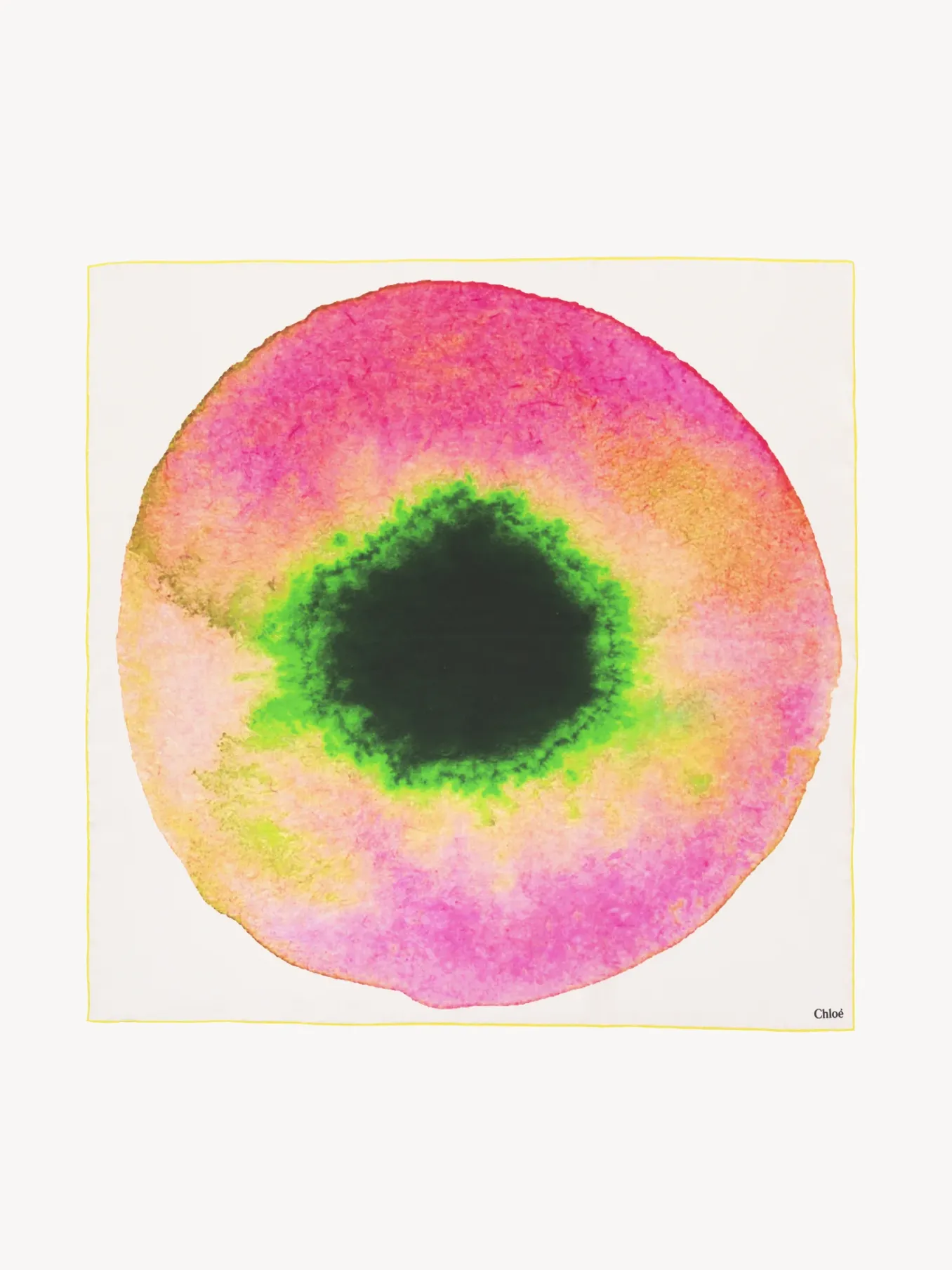 Écharpes Et Accessoires En Soie-Chloé Foulard Pink - Green 1