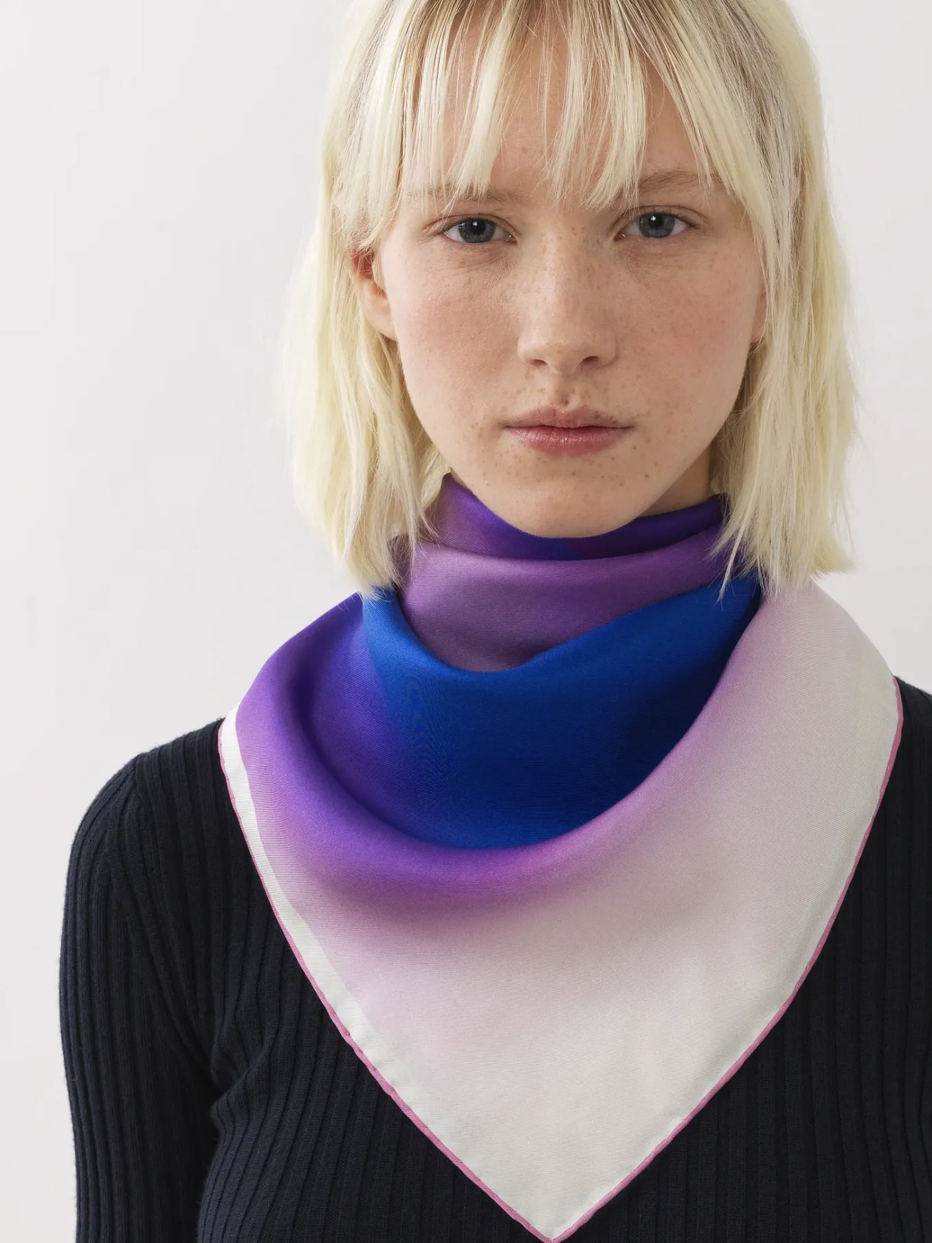 Écharpes Et Accessoires En Soie-Chloé Foulard Pink - Purple 1